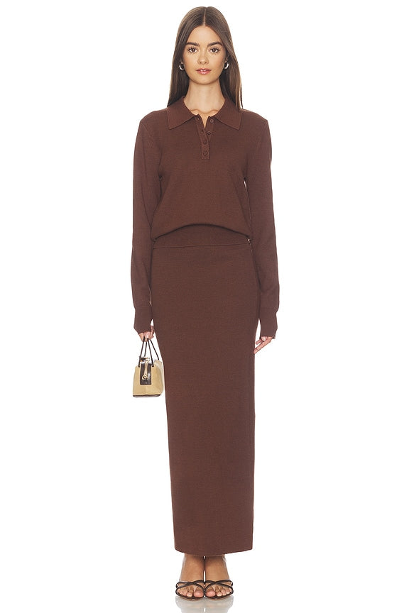 Emahlee Knit Maxi Skirt Set