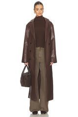 Carey Faux Leather Trench