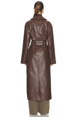 Carey Faux Leather Trench