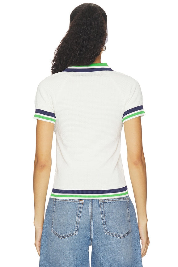 Hazel Knit Polo Top