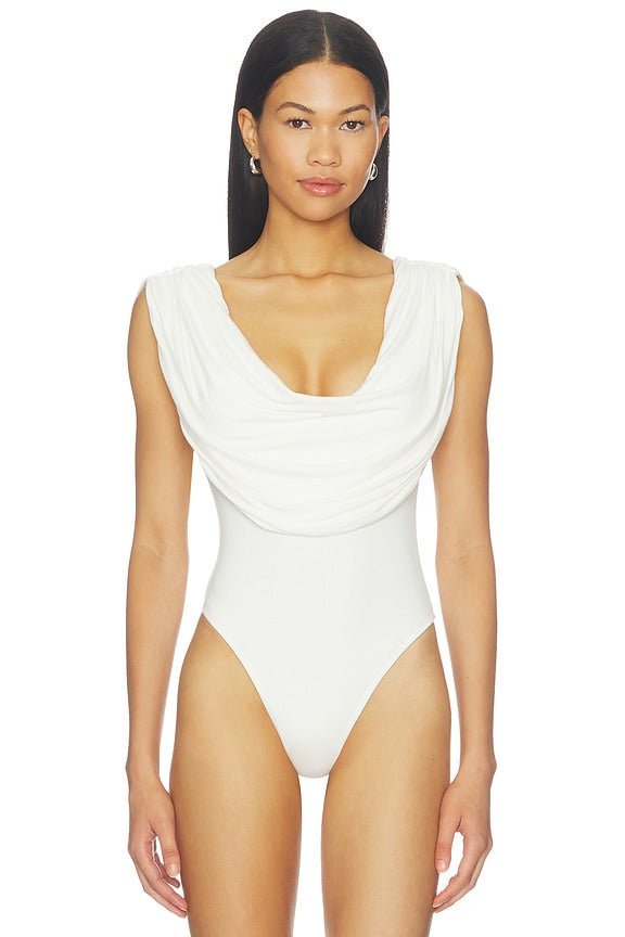 x Blake Evin Rian Drape Bodysuit