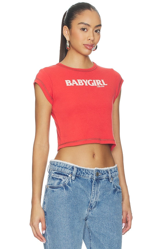 Babygirl Rib Cropped Tee