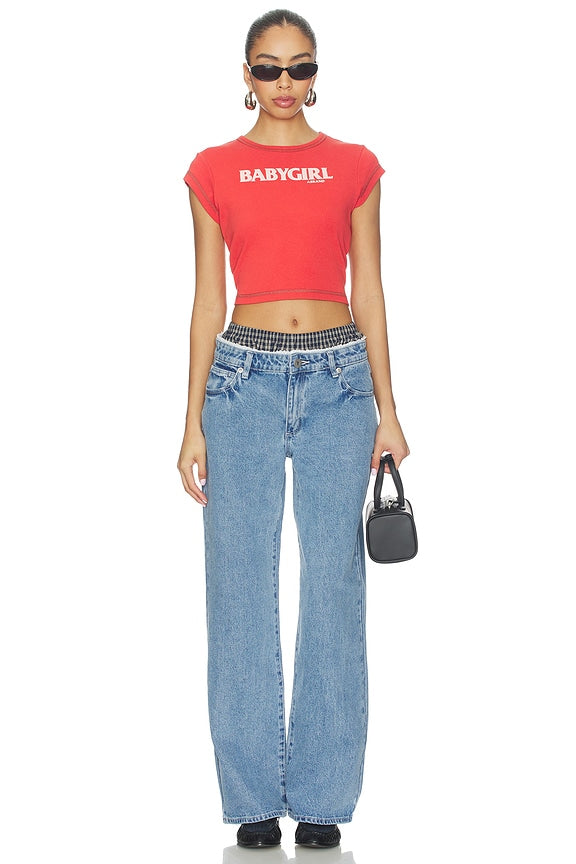 Babygirl Rib Cropped Tee