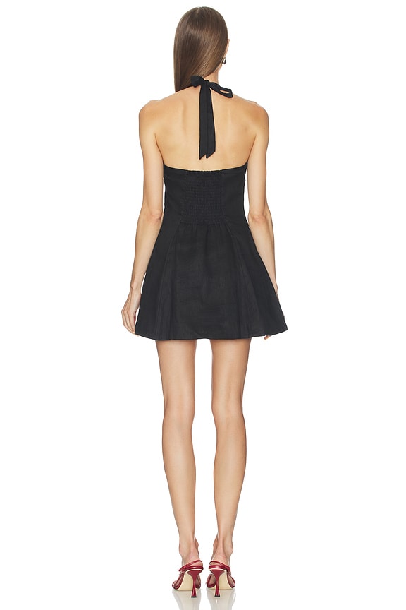 Linen Halter Neck Mini Dress