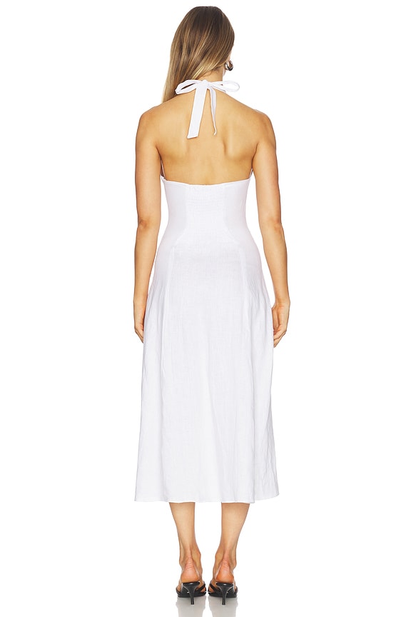 Linen Halter Neck Maxi Dress