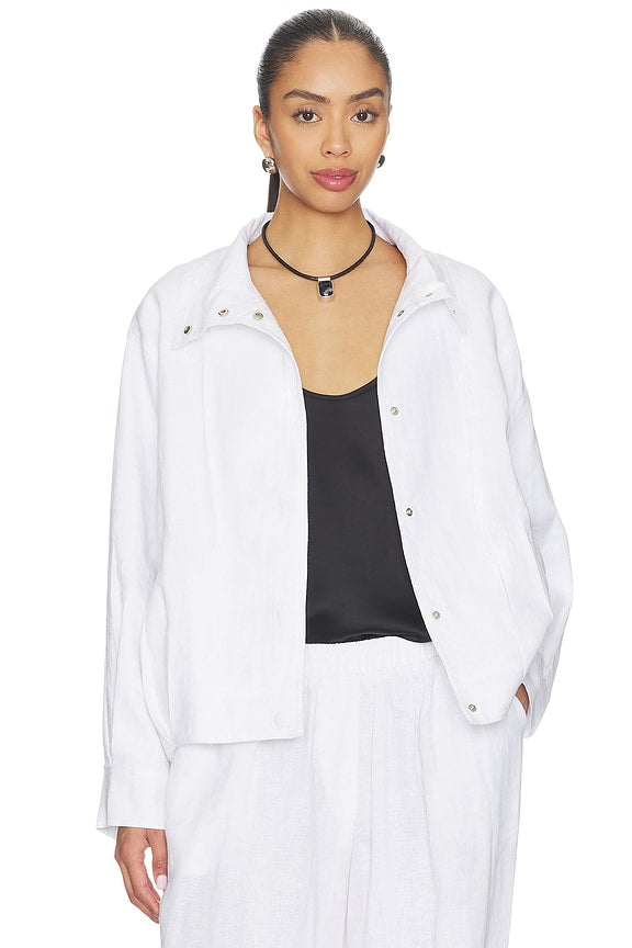 Linen Bomber Jacket