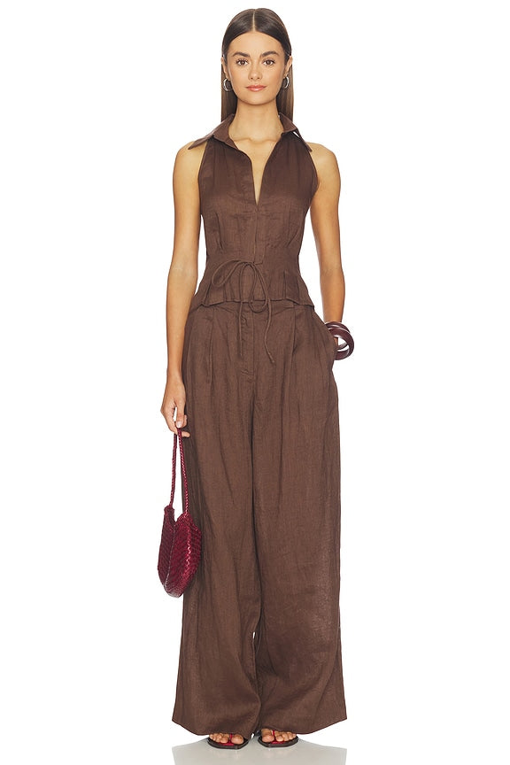 Linen Palazzo Trouser