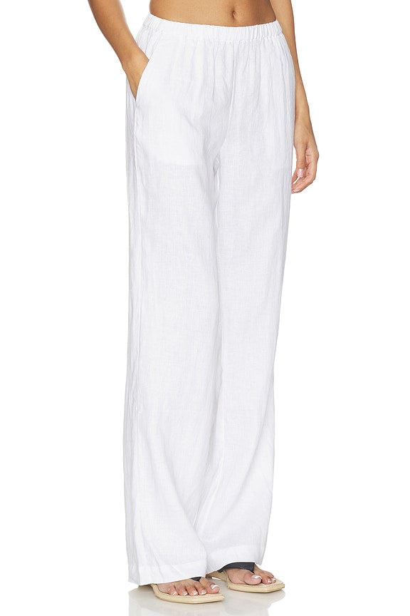Linen Low Waist Day Pant