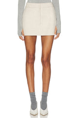 Cashmere Wool Blend Mini Skirt
