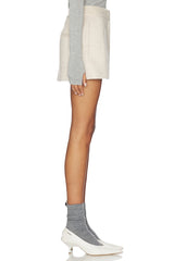Cashmere Wool Blend Mini Skirt