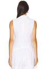 Linen Ruched Top