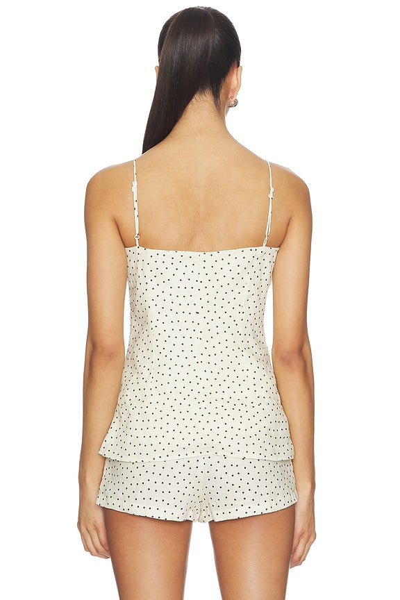 x REVOLVE Linen Strap Top