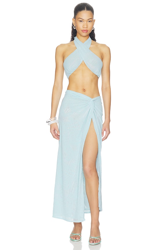 Lorli Burnout Velvet Skirt