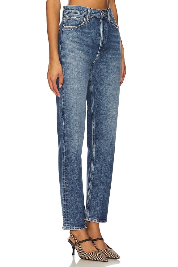 90s Pinch Waist High Rise Straight Jeans
