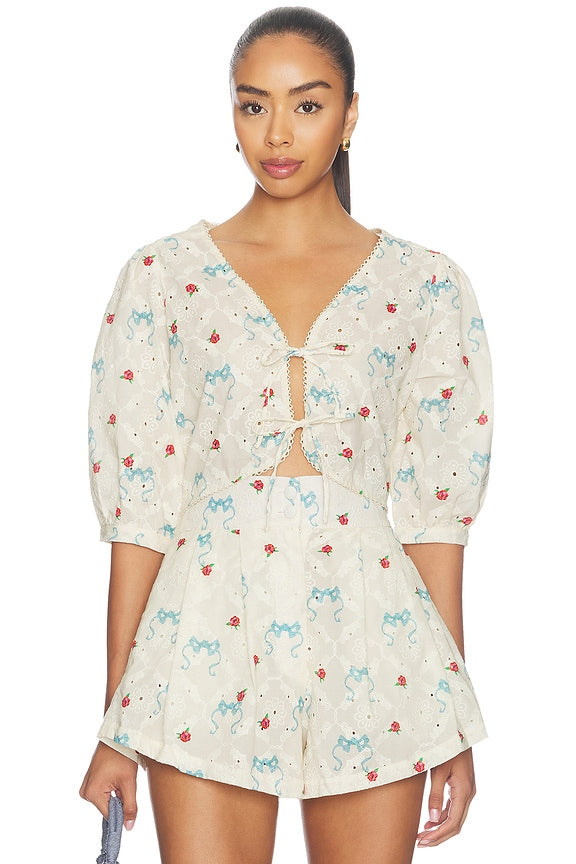 Salem Print Cherish Top