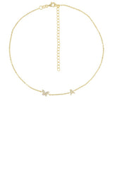 Pave Butterfly Initial Choker