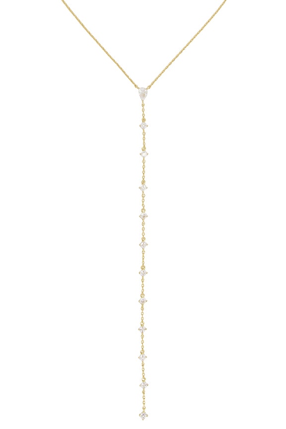 Teardrop Drop Lariat Necklace