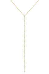 Teardrop Drop Lariat Necklace