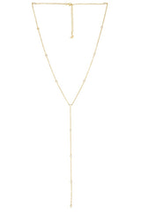 Bezel Station Lariat Necklace