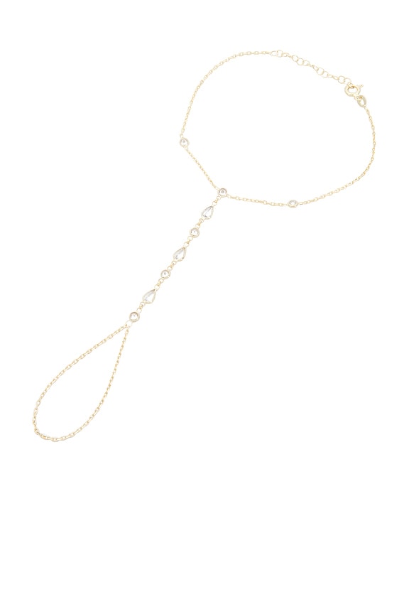 Cz Multi-shape Stone Hand Chain Bracelet