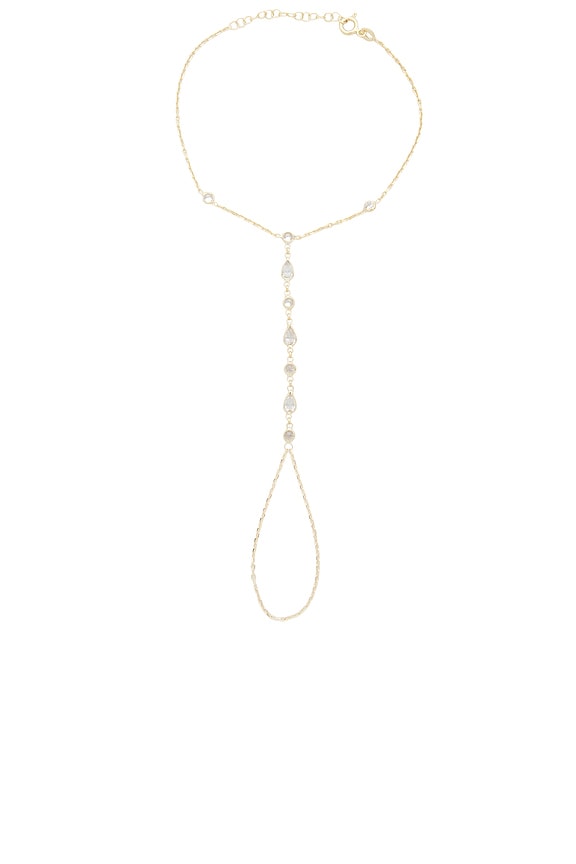 Cz Multi-shape Stone Hand Chain Bracelet