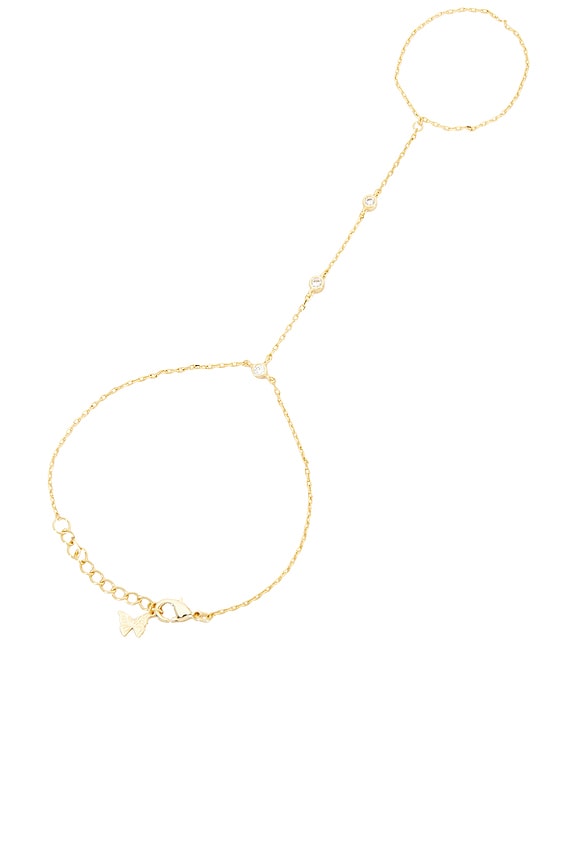 Dainty Cz Bezel Hand Chain