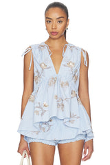 Lamia Poplin Top