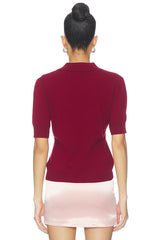 Ailey Cashmere Wool Blend Polo With Embroidery