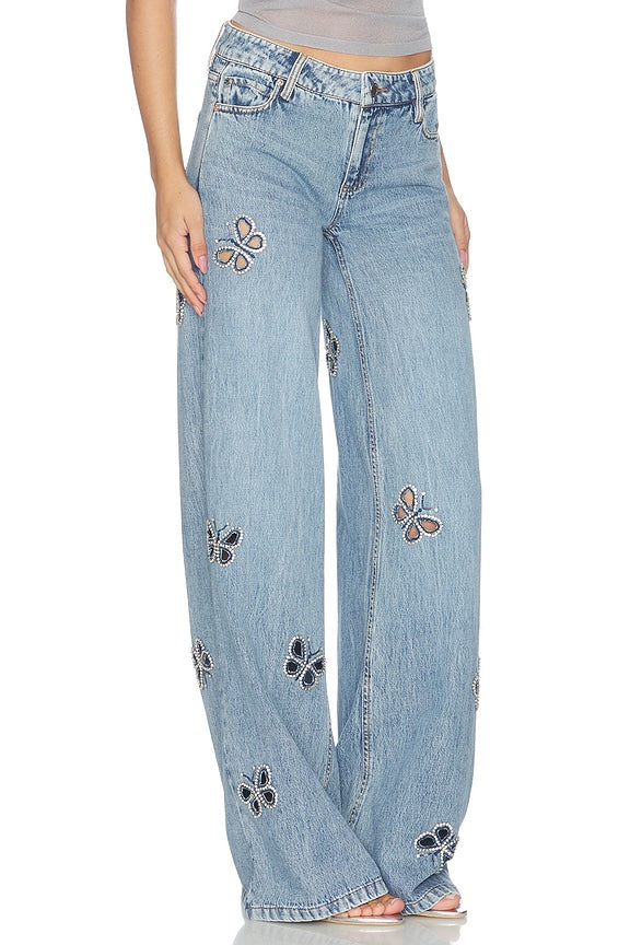 Amazing Embellished Cutout Jean