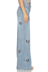 Amazing Embellished Cutout Jean