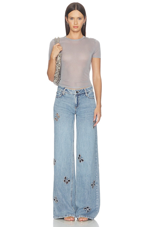 Amazing Embellished Cutout Jean