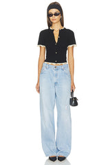 Ciara Shortsleeve Cardigan With Trim