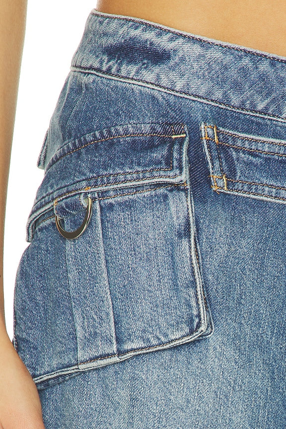 Brandy Denim Cargo Mini Skirt