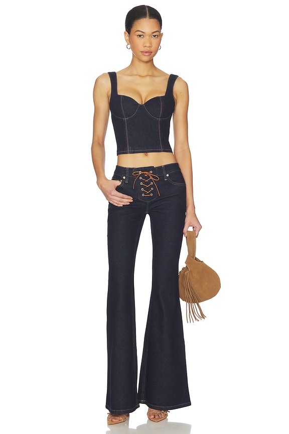 Ava Sweetheart Denim Bustier