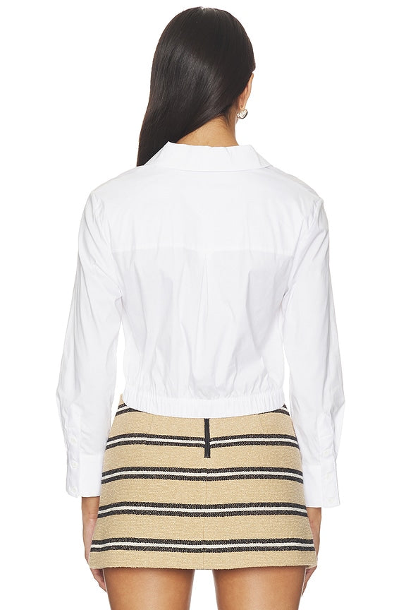 Phebe Twist Longesleeve Cropped Blouse