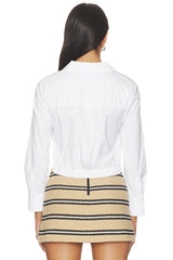 Phebe Twist Longesleeve Cropped Blouse