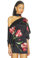Rita Ots Draped Cropped Top With Scarf
