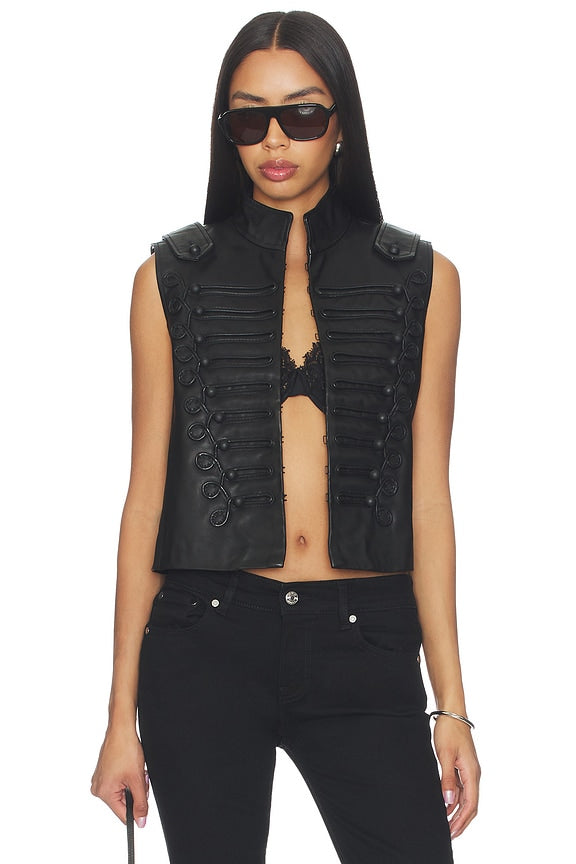 Rummy Leather Gilet
