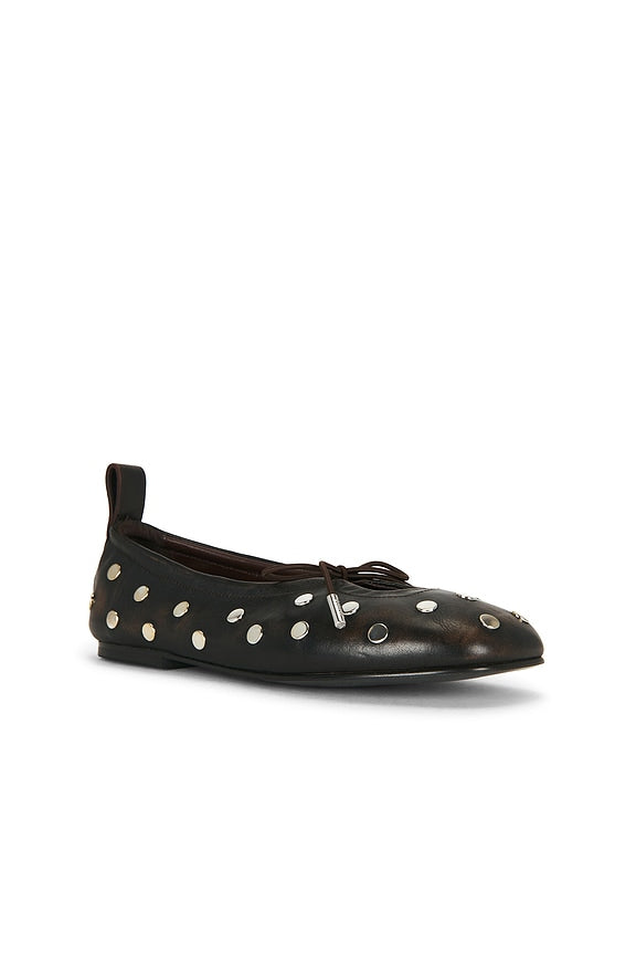 Rosalind All Studs Leather Ballet Flat