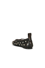 Rosalind All Studs Leather Ballet Flat