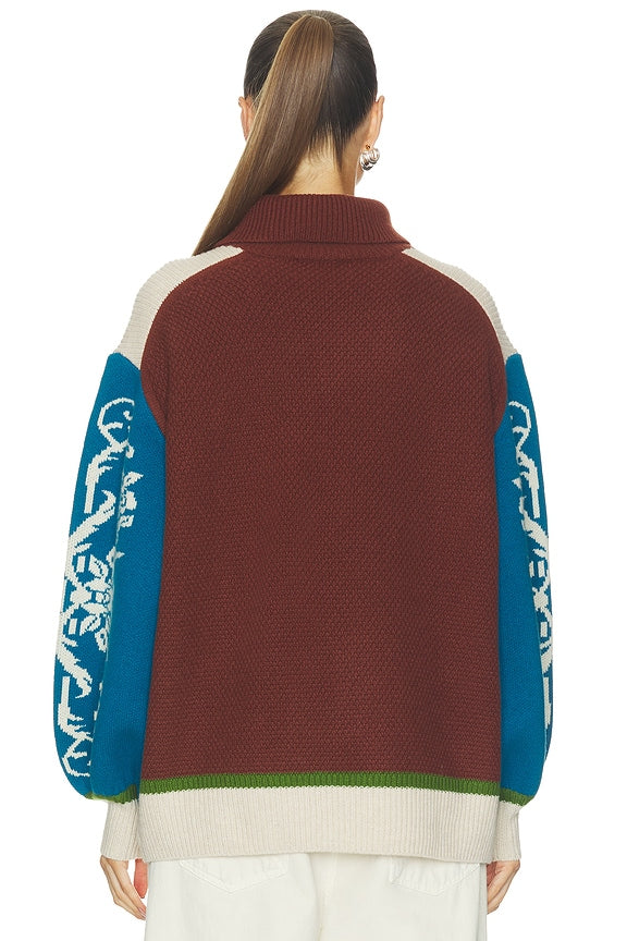 Lasso Patchwork Knit Sweater