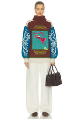 Lasso Patchwork Knit Sweater