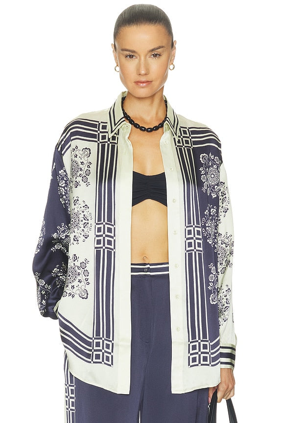 Banderra Scarf Silk Shirt