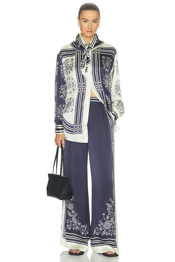 Banderra Scarf Silk Shirt