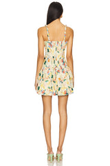 Keyla Dress in Yellow Green Floral