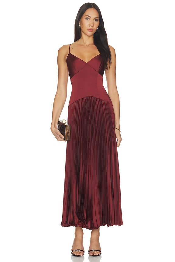Pleated Drop Waist Dress