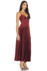 Pleated Drop Waist Dress