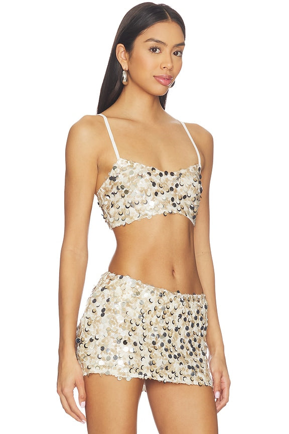 Soiree Top in Champagne