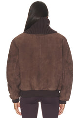 Suede Bomber Jacket