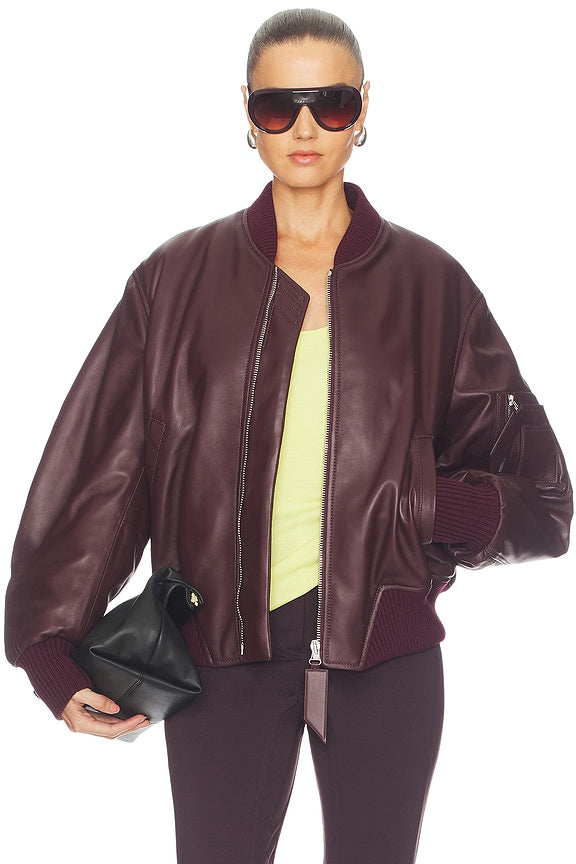 Leather Bomber Jacket